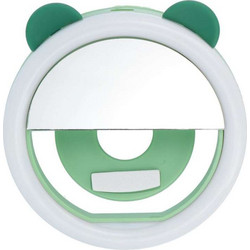 Selfie LED Light Ring RK12 - Επαναφορτιζόμενο LED Flash Ιδανικό για Selfies σε Πράσινο Χρώμα