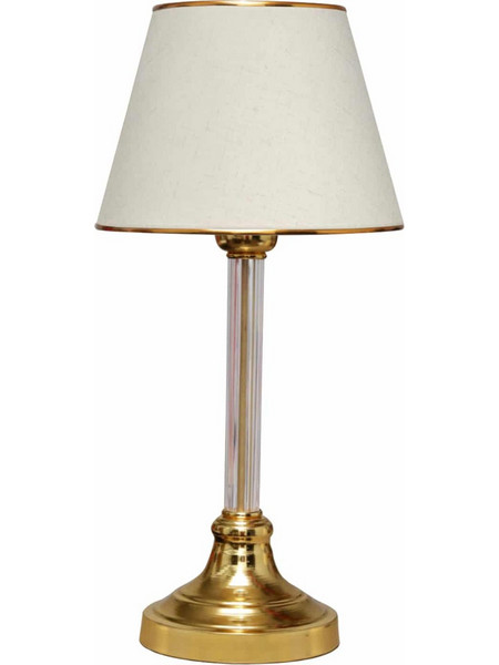 HomeMarkt HM7591.02 Πορτατίφ Ε27 Λευκό Χρυσό Φ22xΥ45cm