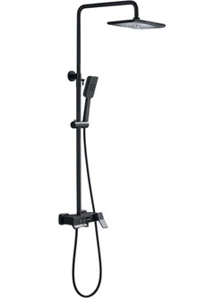 Ρυθμιζόμενη Στήλη Ντουζ με Μπαταρία 110cm SKY22N-04 Μαύρο Ματ