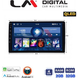 LM Digital N4909Q GPS Ηχοσύστημα Αυτοκινήτου με Οθόνη Oθόνη Αφής 9" με GPS