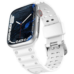 Hurtel Triple Protection Λουράκι Μεταλλικό White (Apple Watch 42 / 44 / 45mm)