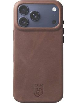 Θήκη iPhone 17 Pro Max Rosso Elite Back Cover Δερμάτινη με MagSafe - Brown (8719246484605)