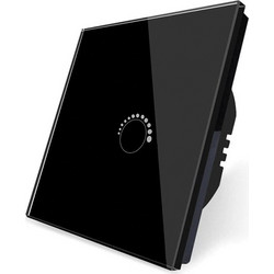 TOUCH RF433 EU 2 GANG 1 WAY DIMMABLE SWITCH BLACK - 195014/BL