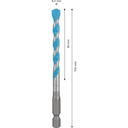 BOSCH ΤΡΥΠΑΝΙ HEX-9 MULTI CONSTRUCTION 6.5 x 60 x 100 mm 2608902259