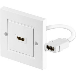 GOOBAY πρίζα τοίχου HDMI 51722, gold-plated, 4K, λευκή