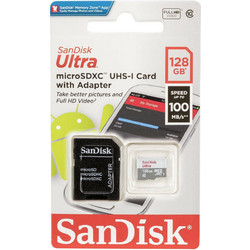 Sandisk Ultra microSDXC 128GB Class 10 U1 UHS-I A1
