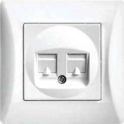 ΠΡΙΖΑ ΤΗΛ/ΝΟΥ+DATA RJ45 ΛΕΥΚΟ Hseries