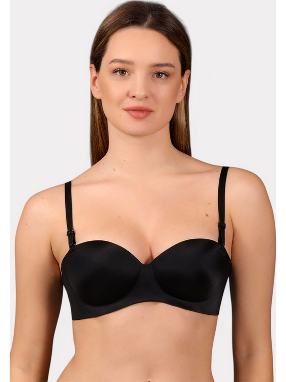 New Bra Lingerie Strapless Laser-Cut Σουτιέν B Cup Μαύρο NB6050-B-A