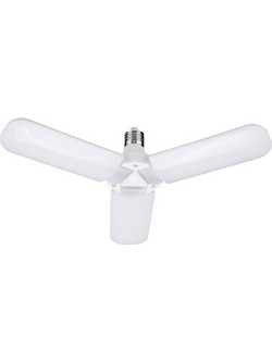 LED Λάμπα Πτυσσόμενη 45W με 3 Πτερύγια E27 Ψυχρό Λευκό 220V 3000LM RZ-0049