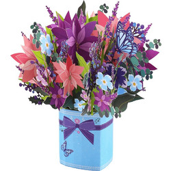 Origamo Κάρτα Ευχετήρια Flobouquet Ρομαντικά Λουλούδια 30x34.3cm Florever