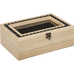 Μπιζουτιέρα ξύλινη SAFARI 24X17X9 - Plastona