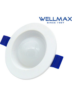 ΦΩΤΙΣΤΙΚΟ LED DOWNLIGHT ΧΩΝΕΥΤΟ ΣΤΡΟΓΓΥΛΟ Φ95 3W 240LM 6500K WELLMAX (ΣΕΤ ΜΕ 2)