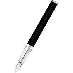 S.T.Dupont D-Initial Πένα μαύρη/χρώμιο chrome black Fountain pen 260203