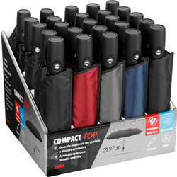 ΟΜΠΡΕΛΕΣ COMPACT TOP Φ97cm ΑΝΤΙΑΝΕΜ ΑΥΤΟΜΑΤΟ ΑΝΟΙΓΜΑ/ΚΛΕΙΣΙΜΟ ΔΙΑΦΟΡΑ ΧΡΩΜΑΤΑ 31x31x24cm ΣΤΑΝΤ - 25 ΤΕΜ