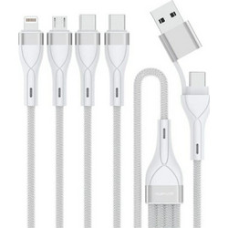 4smarts Cable USB-C/USB-A 4w1 1.2m white - (541024)