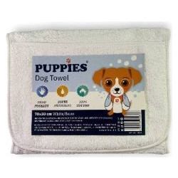 Puppies Πετσέτα Σκύλου Λευκή 70x30