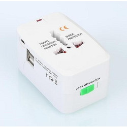 Lucas Φορτιστής-Αντάπτορας Ταξιδίου με USB & Type-C Universal Λευκός (TRAVELAD)