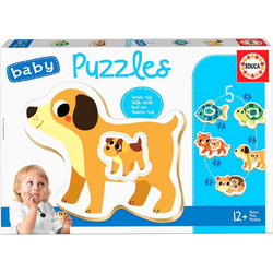 Παιδικό Puzzle Educa Animals 2x2 + 2x3 + 5 Κομμάτια