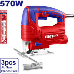 Σέγα ρεύματος με 3 ανταλλακτικές λεπίδες 570W Emtop - MK-EJSW5701
