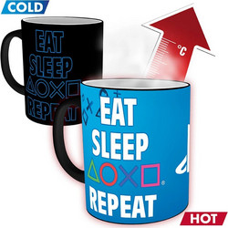Gb Eye Playstation Eat Sleep Repeat Heat Change Mug