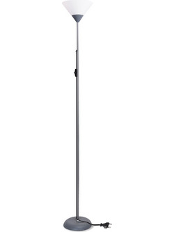 Aigostar Επιδαπέδιο Φωτιστικό E27 - Μονόφωτο, Ύψος 175cm - Γκρι/Λευκό