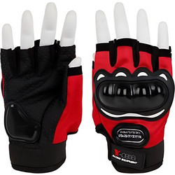 Kmt Style 2001336 Γάντια Μηχανής Χωρίς Δάχτυλα Black Red