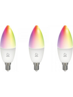 Deltaco Smart Home Λάμπα LED E14 WiFI 5W RGB dimmable Λευκή Σετ 3 τμχ 220-240V SH-LE14RGB-3P