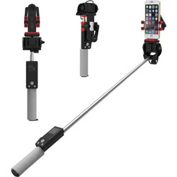 Bluetooth Selfie Stick 360 με Χειριστήριο και Καθρέφτη - iPhoto Μαύρο