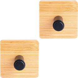 Κρεμάστρα επιτοίχια Estia bamboo essentials μονή μεταλλική σετ 2 τεμ