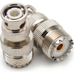 BNC Male to UHF PL259 Female SO239 RF Coaxial Adapter Copper Connector