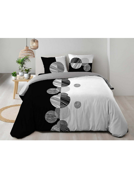 Σετ King Size Παπλωματοθήκη & 2 Μαξιλαροθήκες Stormi Douceur d'interieur από βαμβάκι 57TC, με διαστάσεις 260x240cm 1644764