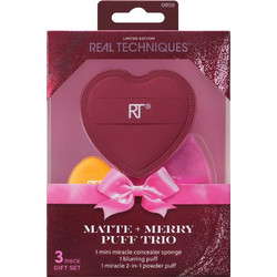 Real Techniques Matte + Merry Puff Trio Σετ Πινέλα Μακιγιάζ
