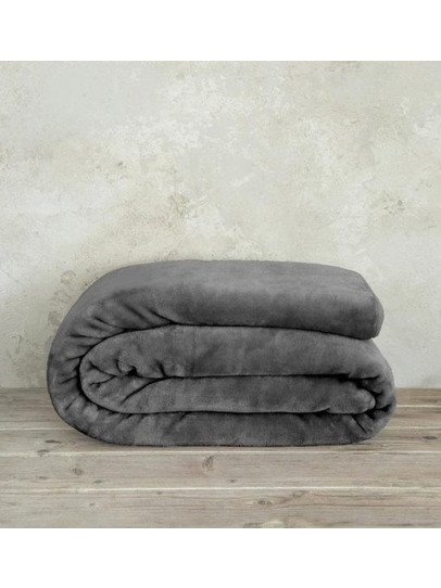 ΚΟΥΒΕΡΤΑ ΒΕΛΟΥΤΕ ΜΟΝΗ 160x220 COPERTA - DARK GRAY 35345