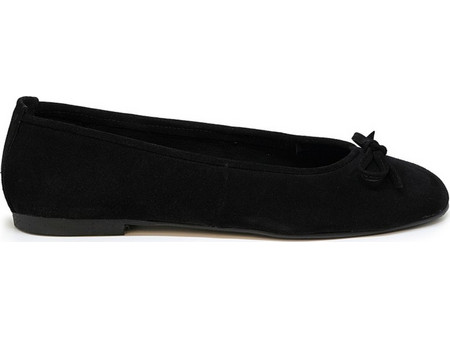 Bigshoes GA1134-01 Δερμάτινη Μπαλαρίνα Μαύρη
