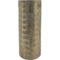Ομπρελοθήκη μεταλλική Art Deco χρυσή 20,5x20,5x50cm Zaros 27359 HT677