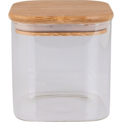 ESTIA ΔΟΧΕΙΟ ΑΠΟΘΗΚΕΥΣΗΣ BAMBOO ESSENTIALS 550ml ΓΥΑΛΙΝΟ ΜΕ ΚΑΠΆΚΙ ESTIA 01-12922