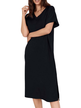 Soyaconcept Midi Καλοκαιρινό Καθημερινό Φόρεμα Μαύρο 27539-9999