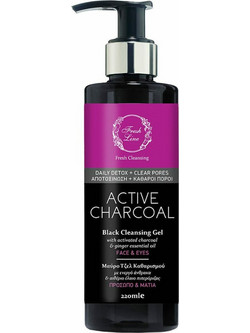 Fresh Line Active Charcoal Gel Ντεμακιγιάζ 220ml