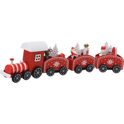 VINTAGE ΞΎΛΙΝΑ ΣΤΟΛΊΔΙΑ ΔΈΝΤΡΟΥ WOODEN TRAIN 31CM ROUND WAGON