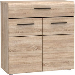 Μπουφές Solo 80x34x74cm Sonoma με Wenge και MDF Καμπυλωτό τελείωμα στις πόρτες