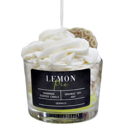 Keradiko Αρωματικό Κερί Σόγιας Lemon Pie Σε Ποτήρι Small φ8,2 x 5,8 cm 003768