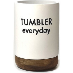 06510367 Ποτηροθήκη -Tumbler Everyday- Λευκό Polyresin