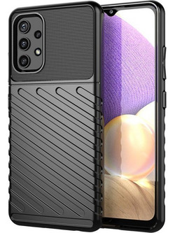 Powertech Thunder Back Cover Black (Galaxy A72)