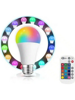 LED Dimmable Λάμπα 4.8W E27 RGBW Σφαιρική G45 4.8W 220V με Ασύρματο Χειριστήριο