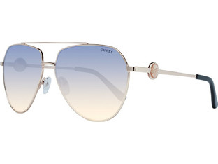 Guess GF6140 32W Γυναικεία Γυαλιά Ηλίου Aviator Μεταλλικά Χρυσά με Μαύρο Degradee Φακό