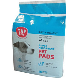 Taf Pets Απορροφητικές Πάνες Εκπαίδευσης Χωρίς Αυτοκόλλητο 15τμχ 60x60cm