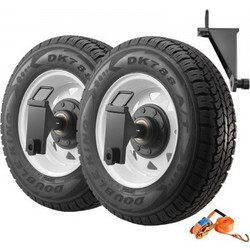Ρόδες Εμπορευματοκιβωτίου VEVOR 8-Lug Wheels Kit, Βαρέως Τύπου Αξεσουάρ Εμπορευματοκιβωτίου με Δεσίματα Καστάνιας-Μετακινεί 6 m-12 m, Ασφαλής Μεταφορά για Αποβάθρα, Αποθήκη, Κατασκευαστικό Χώρο, Μαύρο