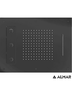 ΚΕΦΑΛΗ ΟΡΟΦ.TEMPTATION 63x48 ALMAR INOX PVD BLACK BRUSHED
