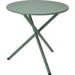 Στρογγυλό μεταλλικό τραπεζι δ.48xY48cm χρ.μέντας