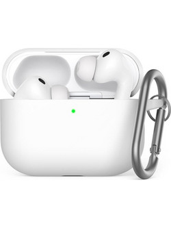 Θήκη Σιλικόνης AhaStyle WG184 Apple AirPods Pro 3 Premium με Γάντζο Λευκό N70577